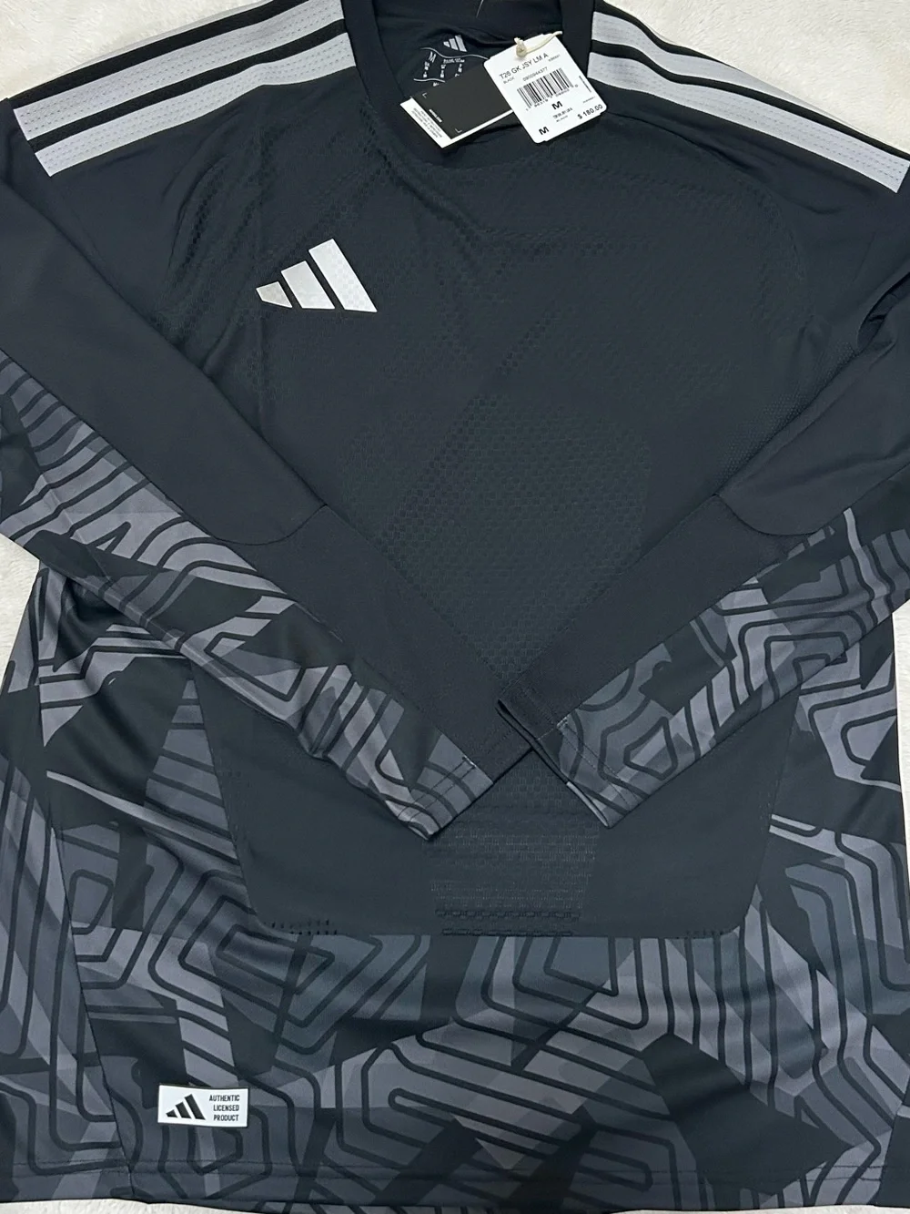 New Adidas Tiro 26 Goalkeeper Long Sleeve Size M Men’s Jersey Black Style KB6691